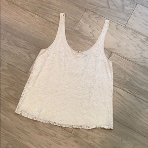 White lace tank top, size M